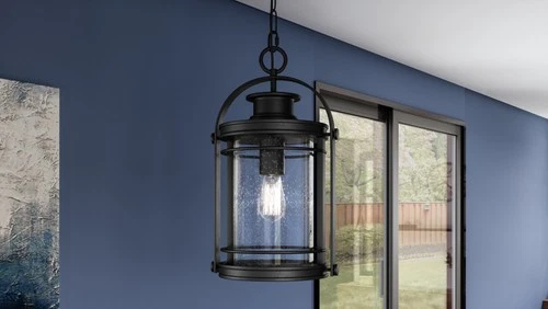 Quoizel BKR1510 Booker 9"W Pendant - Black - Picture 2 of 8