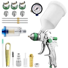 PROFESSIONAL Automotive HVLP Paint Spray Gun for Homes Cars 1.4/1.7/2.0mm Nozzle