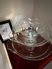 PYREX Vintage Clear Glass Cinderella Bowl Set of 3 Mixing Bowls