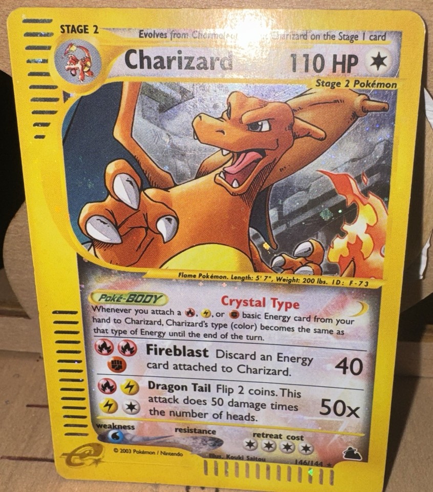 2003 Pokémon Skyridge Crystal Charizard Secret Rare Holo 146/144 | eBay UK