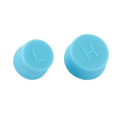 2PCS Car Air Conditioner Dust Valve Caps,Blue AC Low Pressure Port 