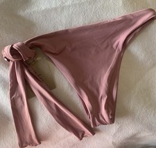 Stone Fox Swim Bikini Bottom By Free People Rose Pink XL Side Tie Adjustable NWT