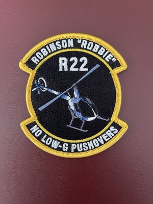 R22 Robinson  Robbie  R22 Embroidered Helicopter Patch