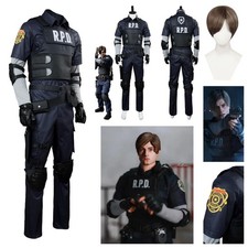 Resident Evil 2 Remake Re Leon Scott Kennedy Police uniform Cosplay Costume Wig