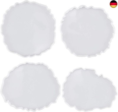 HQdeal Silikonformen Epoxidharz Set 4 Stück Große Resin Silikonform Resin Mold G
