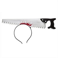 "Widmann 09652 - Haarreif \"Blutige SäGe Im Kopf\" Halloween Fasching Karneval Neu"