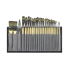 XDT Artist Paint Brush Set of 24pcs for Watercolor Actylic Oil, Painting Brushes