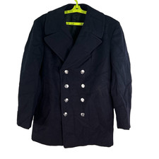Vintage 70-80's NYFD Heavy Weight Wool Jacket Mens Size Blue Merson Uniforms Tag