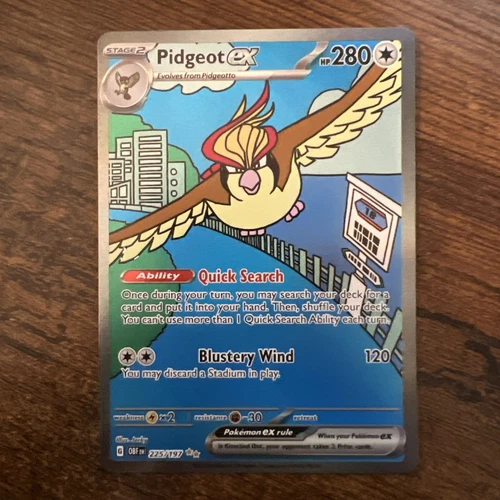 Pidgeot ex  225/197 Holo Special Illustration Rare Pokémon Obsidian Flames