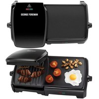 George Foreman Large Health Grill Griddle 10 Portion Non Stick Black