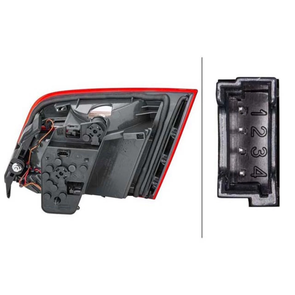 Задний светодиодный фонарь Hella 63-21-7-306-163 для BMW 528i 2014-2016 годов выпуска с левой внутренней красной линзой - Изображение 2 из 2