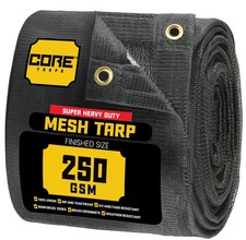 Core Tarps Heavy Duty Mesh Tarp  Sun Shade Cover 60 % Blockage Black/brown/green