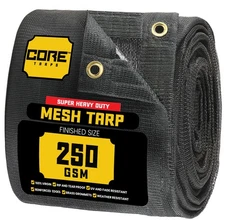 Core Tarps Heavy Duty Mesh Tarp  Sun Shade Cover 60 % Blockage Black/Brown/Green