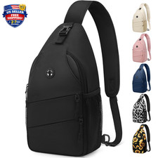 Medium Sling Bag Crossbody Backpack Over the Shoulder Bag for Men Women Travel..
