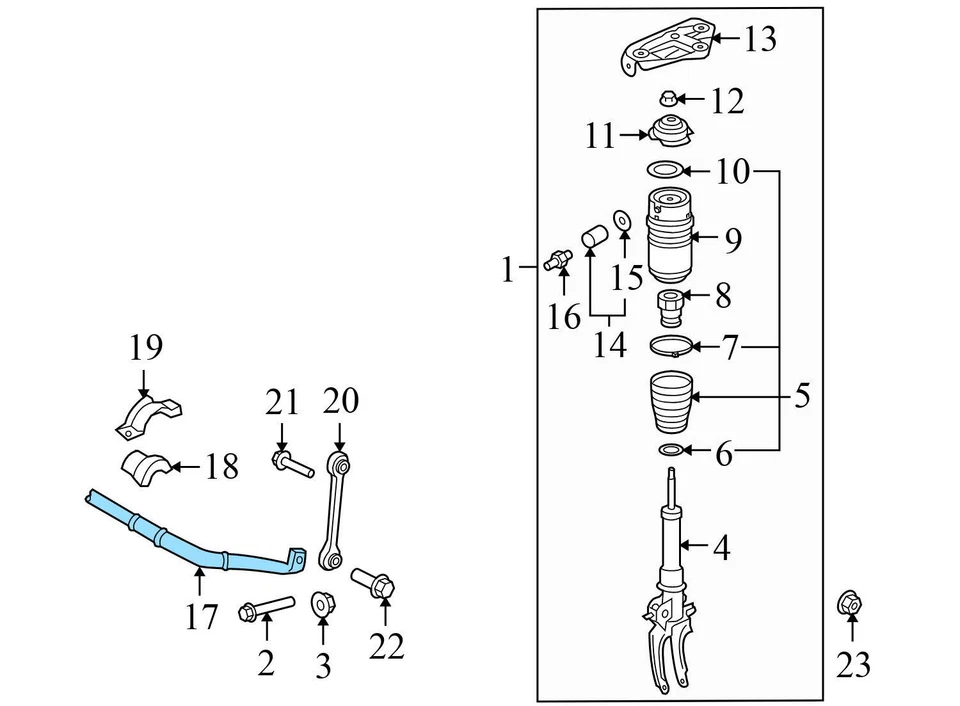 2004-2010 VW TOUAREG - Front Stabilizer / SWAY BAR 7L0411025C - Image 3 of 4