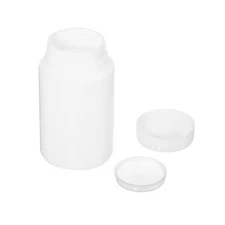 1Pc Chemical Storage Bottle,Plastic Containers with Wide Mouth(White,250-ML)