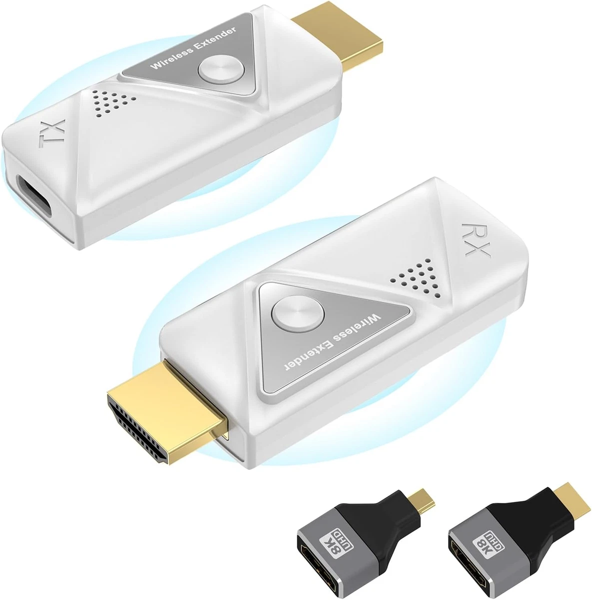 Coolpie Trasmettitore e ricevitore HDMI wireless, 1080p, kit di estensione HDMI wireless per lo streaming di Coolpie Trasmettitore e ricevitore HDMI wireless, 1080p, kit di estensione HDMI wireless per lo streaming di