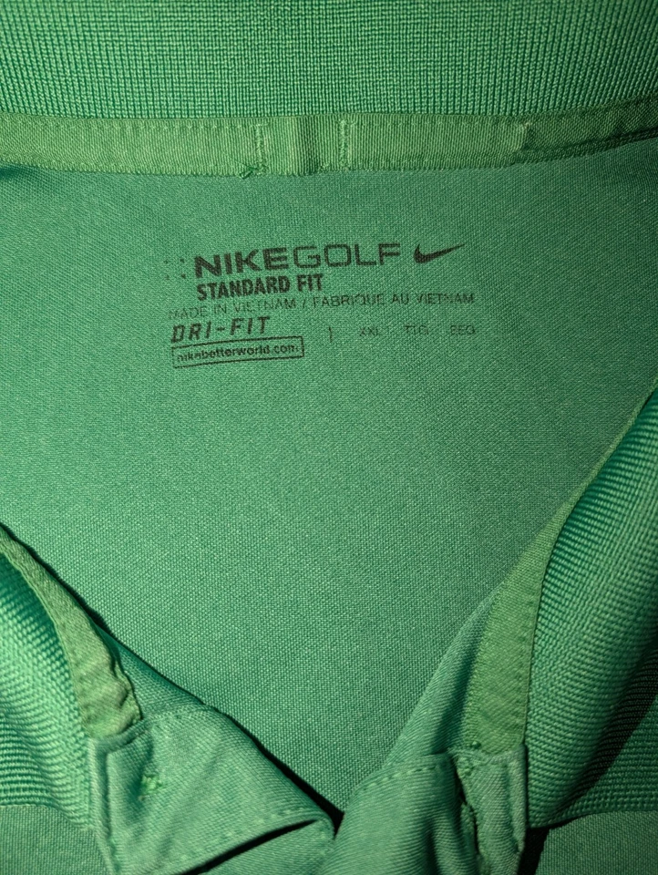 Camisa de Golf Nike Para Hombres 2XL Verde Polo Manga Corta Tour Rendimiento Elastizada Golf Foto 3 de 4