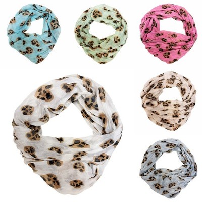 Leopard Herz Loop Schal Silk Regenbogen Rundschal Sommer Frühling Leo Hearth