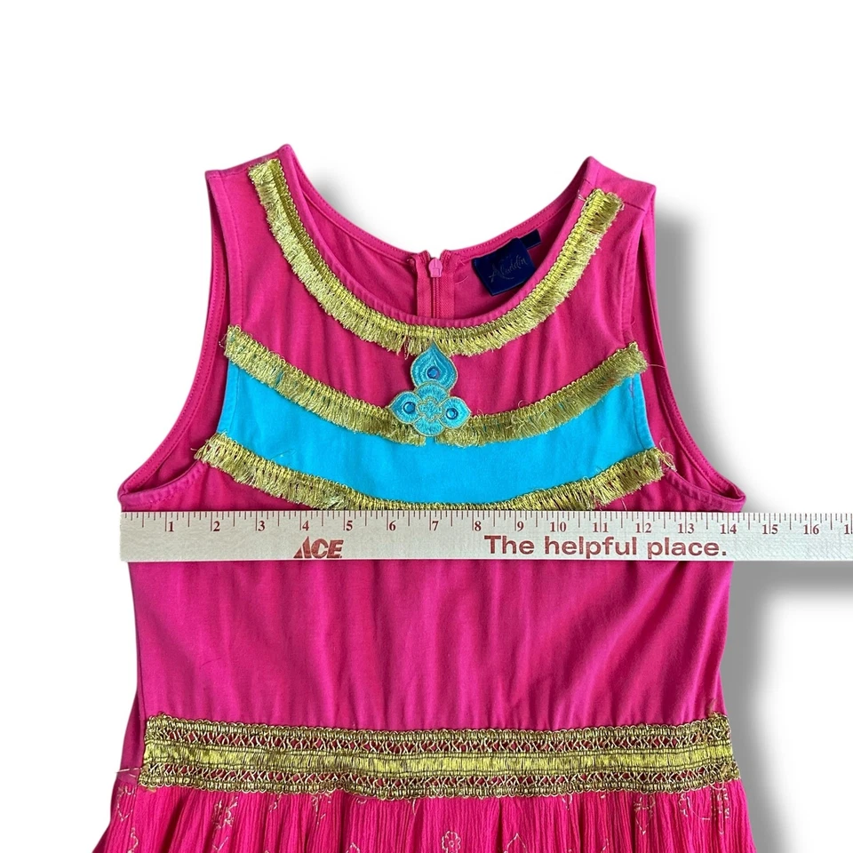 Maxi Disfraz Vestido Disney Aladdin Jazmín Rosa y Dorado Niñas XL 14/16 Mad Engine Foto 3 de 4