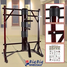 Wing Chun Wooden Dummy Frame Training Target Martial Arts Kung Fu Fight Practice