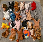 Ty Beanie Babies LOT of 24 in photo ~ Vintage Stuffed Animals w TAGS 1990s Plush