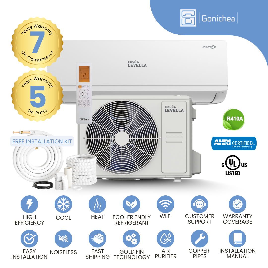 Premium 12000 BTU Mini Split Air Conditioner Inverter Heat Pump