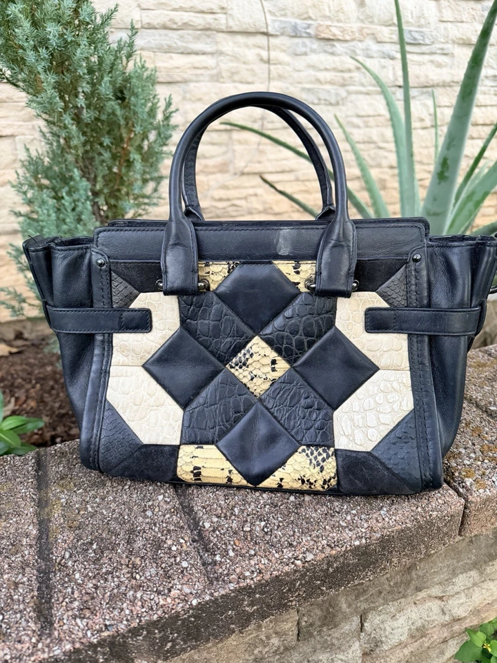 Monedero Coach vintage Canyon Quilt Coach Swagger 27 en cuero exótico en relieve Foto 3 de 4