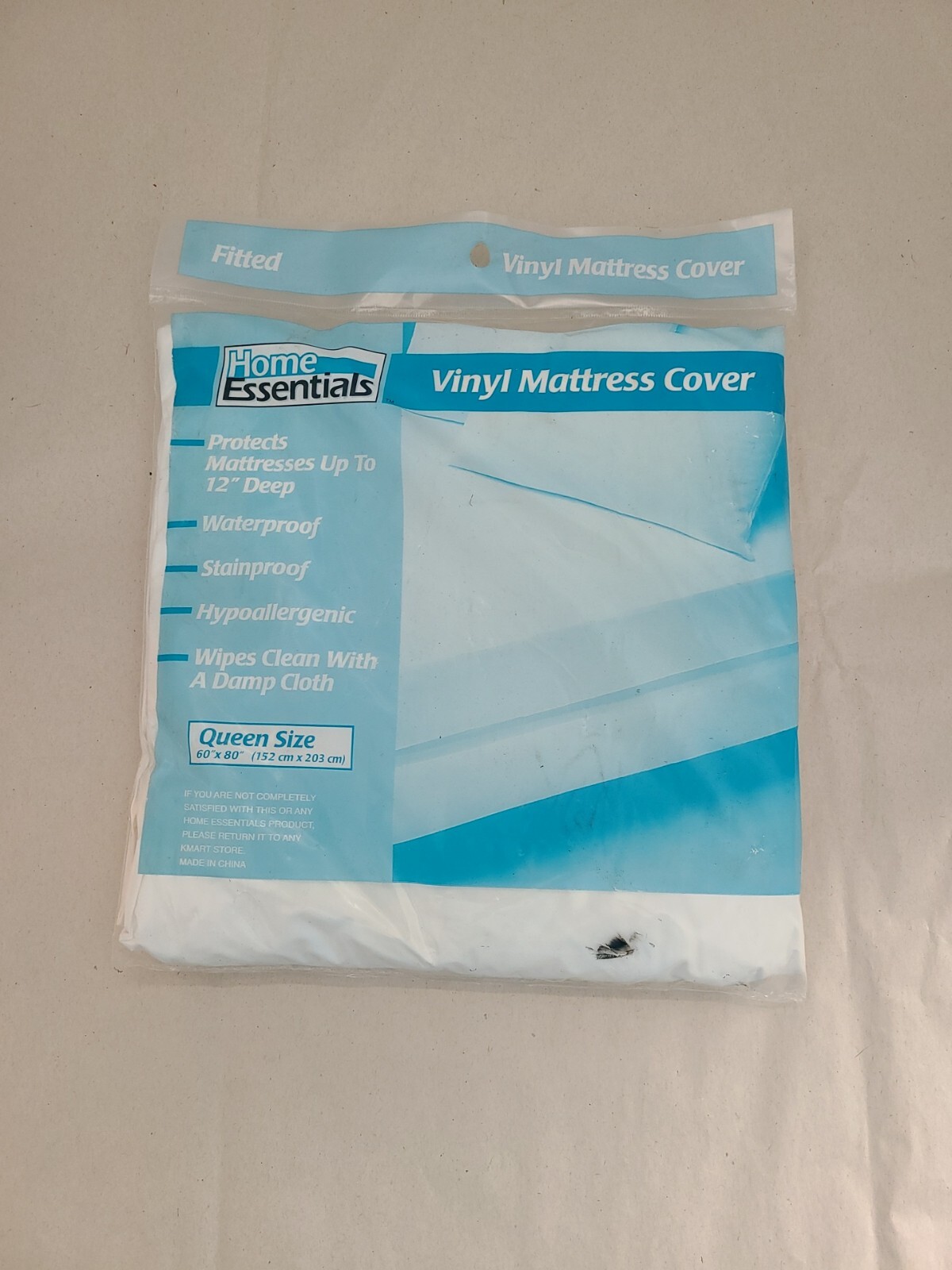 NEW Home Essentials Fitted Vinyl Mattress Cover Queen Size White eBay