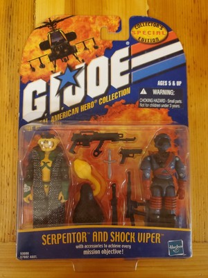 GI JOE Collector's Edition SERPENTOR/SHOCK VIPER NIP! Hasbro 