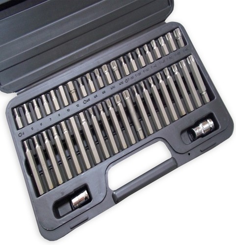 Juego de brocas Torx Star Spline 42 piezas cromo vanadio hexagonal con adaptadores - Imagen 5 de 6