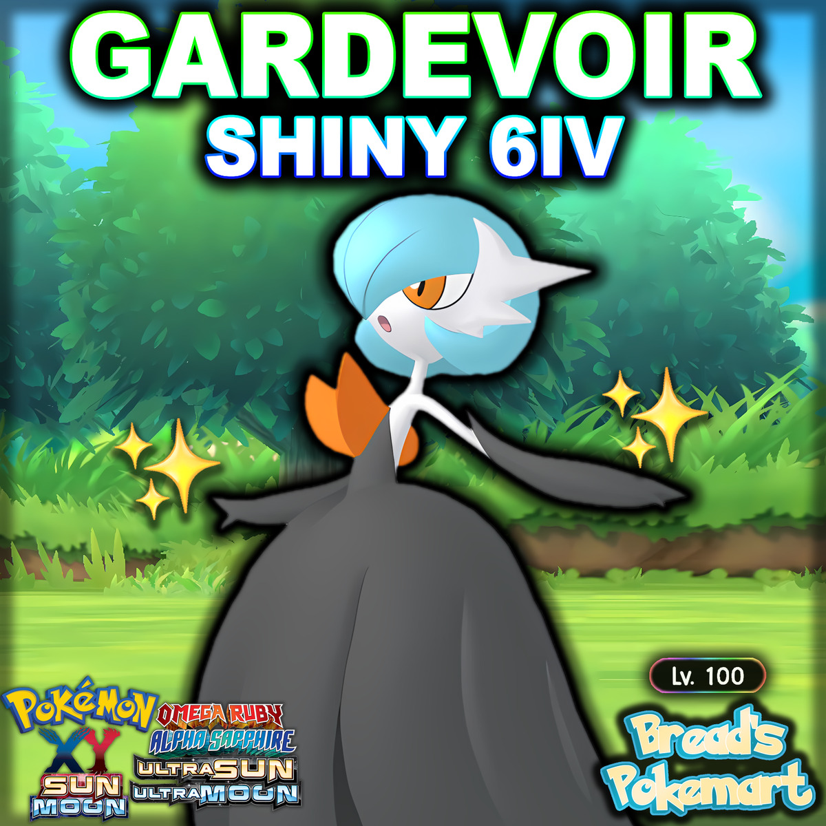 ✨ Shiny GARDEVOIR 6IV Mega ✨ Pokemon XY ORAS Ultra Sun and Moon 3DS 🚀 FAST  +EVs