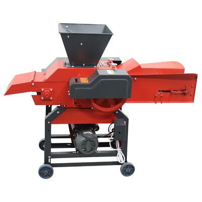 Farm Grass Cutting and Silk Kneading Machine with Belt Conveyor 6 Blades 220V
