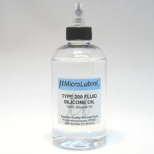 MicroLubrol 200 Fluid Pure Silicone Lubricant Oil PDMS 50 cst centistokes 8 oz