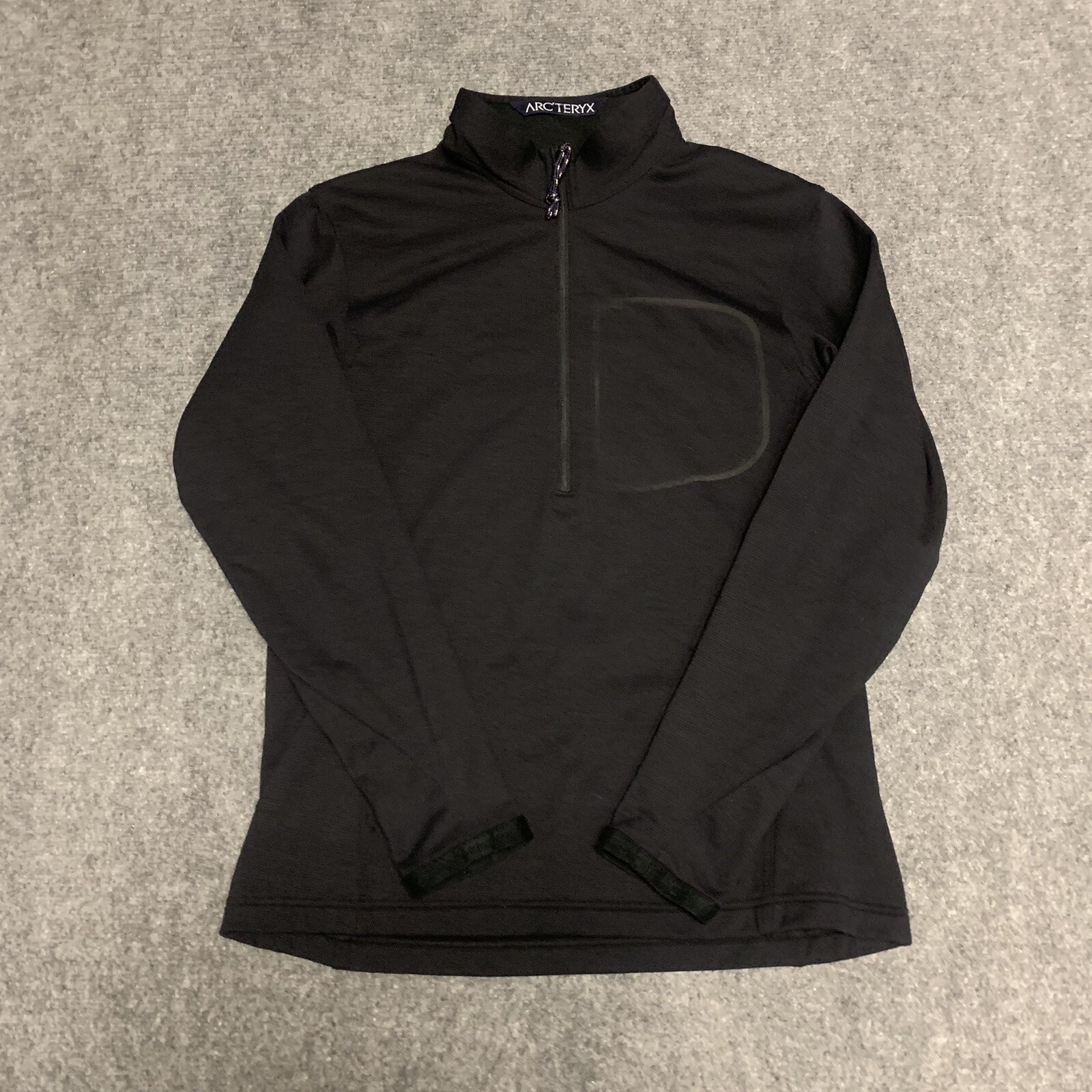 Arc'teryx Arcteryx Polartec Giacca Zip 1 4 Uomo Piccolo Vintage Fori Pollice Maglione