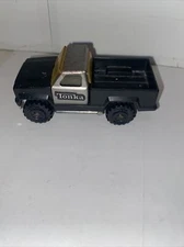 1978 Tonka Black Silver Pickup Truck w/ Roll Bar Vintage Pressed Metal & Plastic