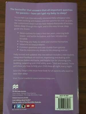 Save Our Sleep -Tizzie Hall Paperback Book Baby Birth to Two Years