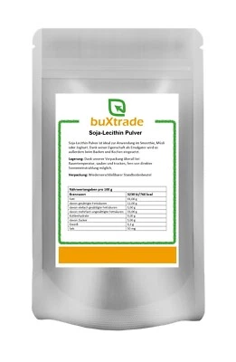 BUXTRADE 1 kg | Lecitina di Soia in Polvere E322 | Emulsionante Lecitina Pura | Smoothie | Senza OGM