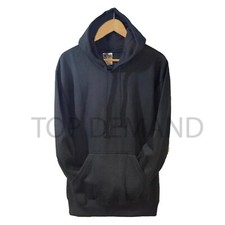 Mens Full Zip Hoodie Plain Hooded Sweatshirt S-5XL Casual Jacket Black Grey Navy