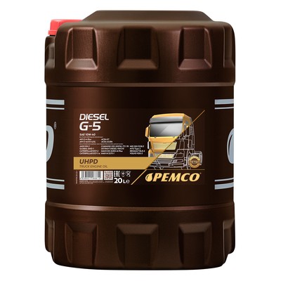20 (1x20) Liter PEMCO SAE 10W-40 Diesel G-5 UHPD Motoröl TS-5