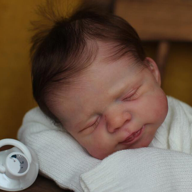 18" Sleeping Newborn Baby Dolls Boy Realistic Reborn Baby Dolls Soft Cloth Body 