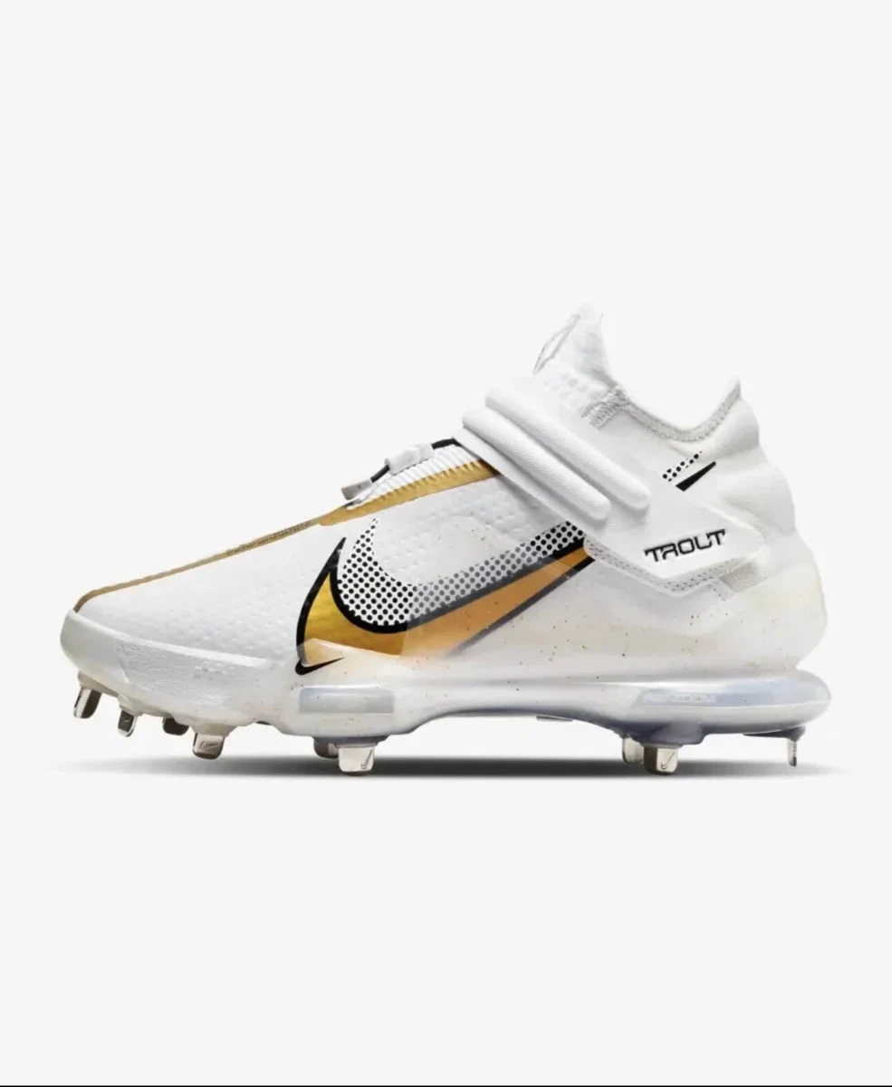 Nike Force Zoom Trout 7 Pro White Gold Metal Baseball Cleats Men s 11 CI3134 106