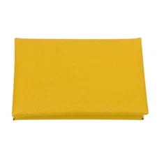 Hermes Calvi Jaune de Naples Card Holder Mysore Chevre Leather 