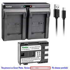 Kastar Battery Slim Dual Charger for Canon NB-2L CB-2LW & MV960 MVX20i MVX25i