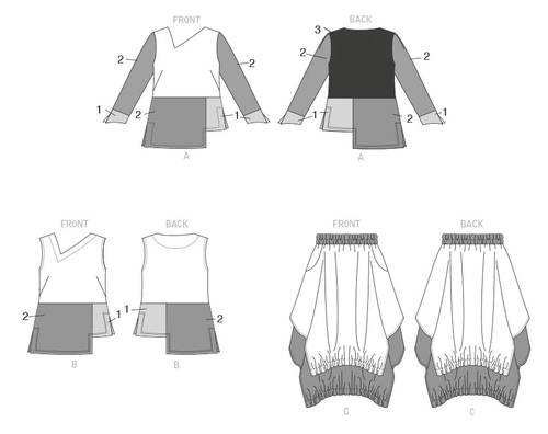 Vogue Advanced SEWING PATTERN V1820 Misses' Top & Skirt Sizes A To J - Picture 6 of 7