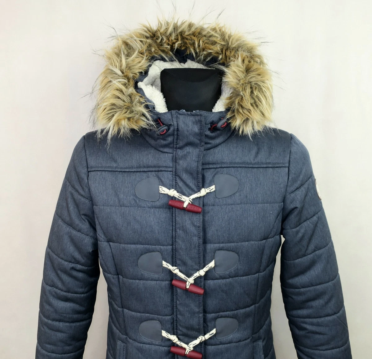 Ladies grey superdry coat 2025