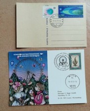UNO Genf 2 Postkarten gestempelt aus 1975+91