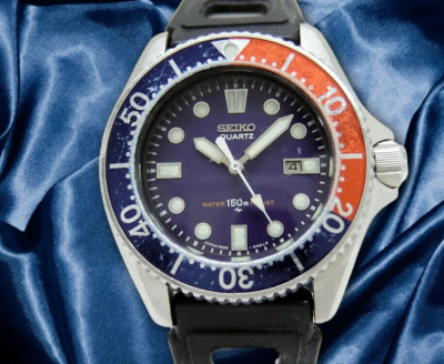 Seiko Diver 150m 2625-001B SS Purple Dial Bidirectional Bezel