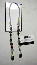 Face Mask Holder By Hidden Hollow Beads, Multicolor Beads, 25" Length, Brand New