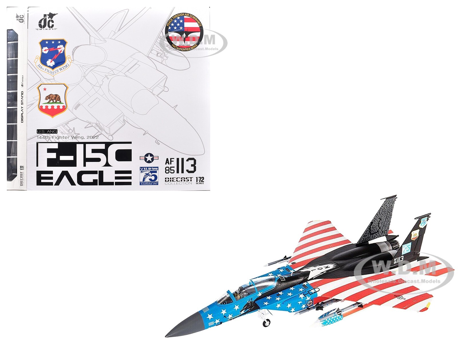 САМОЛЕТ MCDONNELL DOUGLAS F-15C EAGLE CA ANG 1/72 ПРОИЗВОДСТВА JC WINGS JCW-72-F15-029